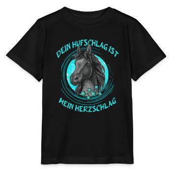 Reiten ist Pferdeliebe für Pferd und Pferde - Stanley/Stella Kinder T-Shirt MINI CREATOR  - Schwarz - Vorne - Mikhail (115cm)
