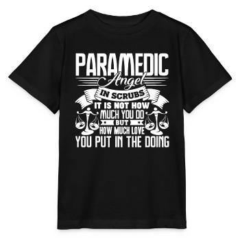 Paramedic Paramedic Angel In Scrubs - Stanley/Stella MINI CREATOR Kids’ T-Shirt - black - Front - Mikhail (115cm)