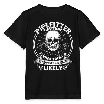 Pipefitter Pipefitter Caution - Stanley/Stella MINI CREATOR Kids’ T-Shirt - black - Front - Mikhail (115cm)