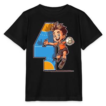 Handball Anniversaire - 4 ans Garçon - 4. - T-shirt bio MINI CREATOR Stanley/Stella Enfant - noir - Devant - Mikhail (115cm)