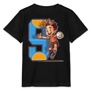 Handball Birthday - 9 years old boy - 9. - Stanley/Stella MINI CREATOR Kids’ T-Shirt - black - Front - Mikhail (115cm)