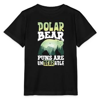 Polar Bear Global Warming Artic Seal hunting Ursus - Stanley/Stella MINI CREATOR Kids’ T-Shirt - black - Front - Mikhail (115cm)