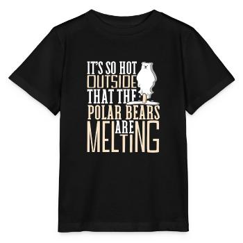 Polar Bear Global Warming Artic Seal hunting Ursus - Stanley/Stella MINI CREATOR Kids’ T-Shirt - black - Front - Mikhail (115cm)