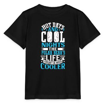 Polar Bear Global Warming Artic Seal hunting Ursus - Stanley/Stella MINI CREATOR Kids’ T-Shirt - black - Front - Mikhail (115cm)