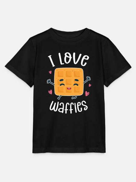 Ich liebe Waffeln - Stanley/Stella Kinder T-Shirt MINI CREATOR - Schwarz