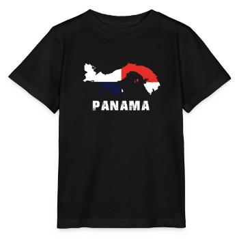 Drapeau Panama Caraïbes Vacances Panama Panama - T-shirt bio MINI CREATOR Stanley/Stella Enfant - noir - Devant - Mikhail (115cm)