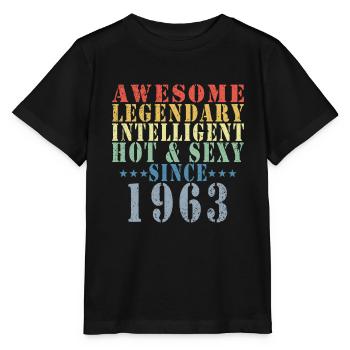 Awesome Since 1963 - Stanley/Stella Kinder T-Shirt MINI CREATOR  - Schwarz - Vorne - Mikhail (115cm)