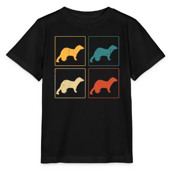 Ferret Lover Retro Weasel Vintage - Stanley/Stella Kinder T-Shirt MINI CREATOR  - Schwarz - Vorne - Mikhail (115cm)