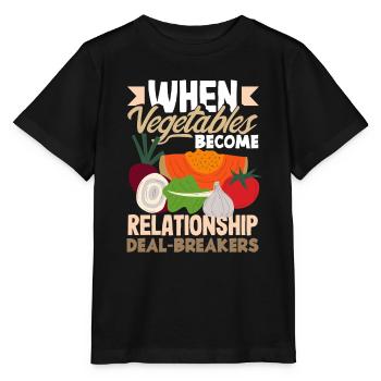 Quand les légumes deviennent des ruptures de relation - T-shirt bio MINI CREATOR Stanley/Stella Enfant - noir - Devant - Mikhail (115cm)