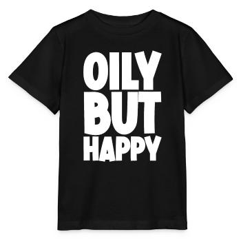 Oily But Happy - Stanley/Stella Kinder T-Shirt MINI CREATOR  - Schwarz - Vorne - Mikhail (115cm)