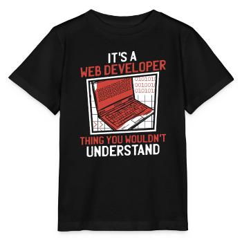 Développeur Web Développeur Web Drôle - T-shirt bio MINI CREATOR Stanley/Stella Enfant - noir - Devant - Mikhail (115cm)