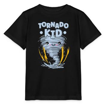 Météorologie Kids Tornado Storm, The Storm Fan - T-shirt bio MINI CREATOR Stanley/Stella Enfant - noir - Devant - Mikhail (115cm)