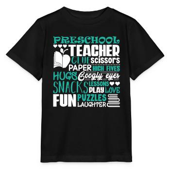 Preschool Teacher Preschool Teacher Fun Love - Stanley/Stella MINI CREATOR Kids’ T-Shirt - black - Front - Mikhail (115cm)