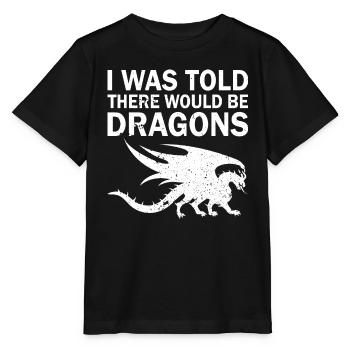 Drache Drachen Design Fabelwesen Phantasie - Stanley/Stella Kinder T-Shirt MINI CREATOR  - Schwarz - Vorne - Mikhail (115cm)
