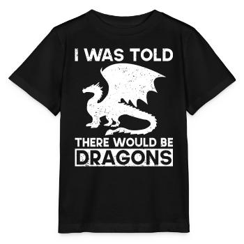 Drache Drachen Design Fabelwesen Phantasie - Stanley/Stella Kinder T-Shirt MINI CREATOR  - Schwarz - Vorne - Mikhail (115cm)