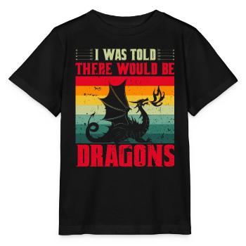 Drache Drachen Design Fabelwesen Phantasie - Stanley/Stella Kinder T-Shirt MINI CREATOR  - Schwarz - Vorne - Mikhail (115cm)