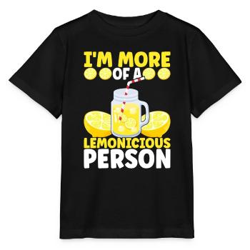 Limonade Limonadenstand - Stanley/Stella Kinder T-Shirt MINI CREATOR  - Schwarz - Vorne - Mikhail (115cm)