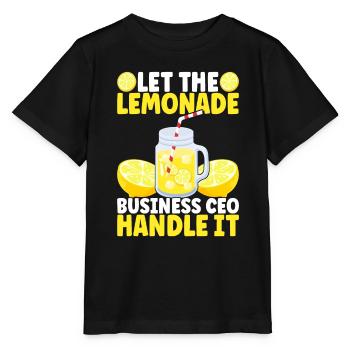 Limonade Limonadenstand - Stanley/Stella Kinder T-Shirt MINI CREATOR  - Schwarz - Vorne - Mikhail (115cm)