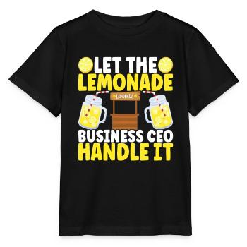 Limonade Limonadenstand - Stanley/Stella Kinder T-Shirt MINI CREATOR  - Schwarz - Vorne - Mikhail (115cm)