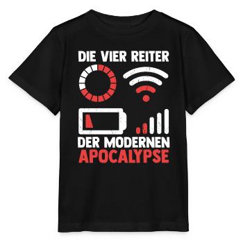 Die vier Reiter der modernen Apocalypse - Stanley/Stella Kinder T-Shirt MINI CREATOR  - Schwarz - Vorne - Mikhail (115cm)