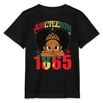 1865 Juneteenth Tag der Freiheit Tag der Emanzipation - Stanley/Stella Kinder T-Shirt MINI CREATOR  - Schwarz - Vorne - Mikhail (115cm)