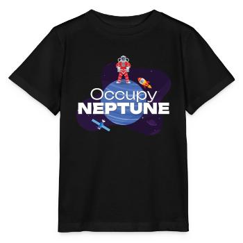 Neptun Occupy Planet Weltall - Stanley/Stella Kinder T-Shirt MINI CREATOR  - Schwarz - Vorne - Mikhail (115cm)