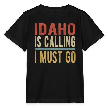 L’Idaho m’appelle, je dois y aller - T-shirt bio MINI CREATOR Stanley/Stella Enfant - noir - Devant - Mikhail (115cm)