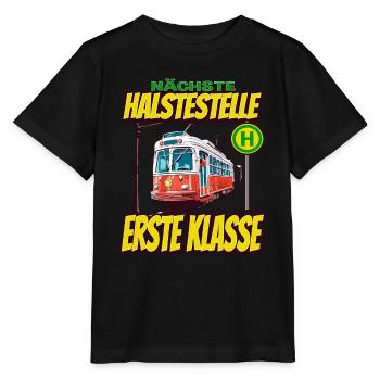 Nächste Haltestelle Erste Klasse - Kids - Stanley/Stella Kinder T-Shirt MINI CREATOR  - Schwarz - Vorne - Mikhail (115cm)