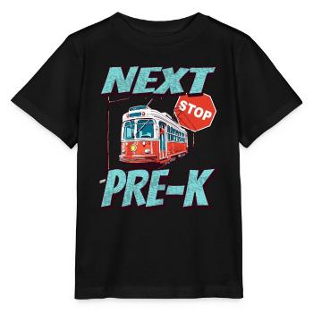 Arrêt le plus proche: Grundschule - Kids Straßenbahn - T-shirt bio MINI CREATOR Stanley/Stella Enfant - noir - Devant - Mikhail (115cm)