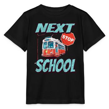 Nearest stop: Schule - Kids Straßenbahn - Stanley/Stella MINI CREATOR Kids’ T-Shirt - black - Front - Mikhail (115cm)