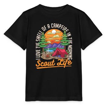 Boy Scout Campfire - Stanley/Stella MINI CREATOR Kids’ T-Shirt - black - Front - Mikhail (115cm)