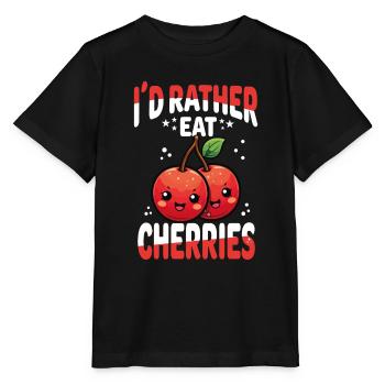 Kirschen Kawaii - Stanley/Stella Kinder T-Shirt MINI CREATOR  - Schwarz - Vorne - Mikhail (115cm)