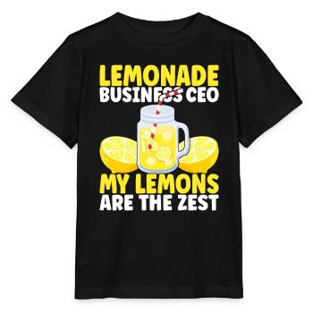 Limonade Limonadenstand - Stanley/Stella Kinder T-Shirt MINI CREATOR  - Schwarz - Vorne - Mikhail (115cm)