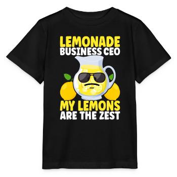 Limonade Limonadenstand - Stanley/Stella Kinder T-Shirt MINI CREATOR  - Schwarz - Vorne - Mikhail (115cm)