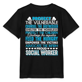 Social Worker Proud Social Worker - Stanley/Stella MINI CREATOR Kids’ T-Shirt - black - Front - Mikhail (115cm)
