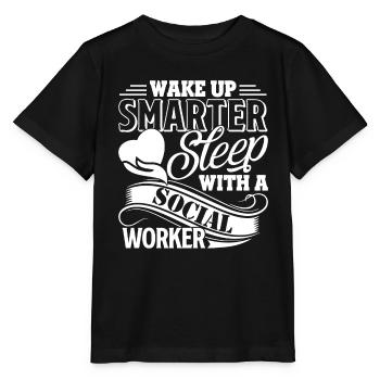 Social Worker Sleep With A Social Worker - Stanley/Stella MINI CREATOR Kids’ T-Shirt - black - Front - Mikhail (115cm)