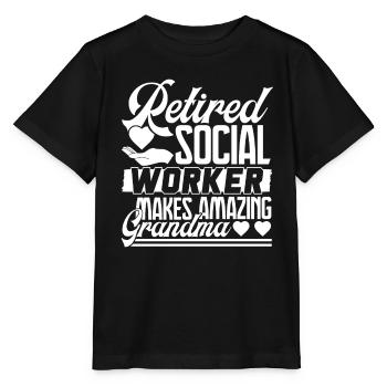 Social Worker Retired Social Worker - Stanley/Stella MINI CREATOR Kids’ T-Shirt - black - Front - Mikhail (115cm)