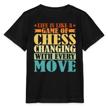 Life Is Like A Game Of Chess 2 - Stanley/Stella MINI CREATOR Kids’ T-Shirt - black - Front - Mikhail (115cm)