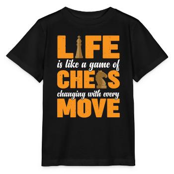 Life Is Like A Game Of Chess 3 - Stanley/Stella MINI CREATOR Kids’ T-Shirt - black - Front - Mikhail (115cm)