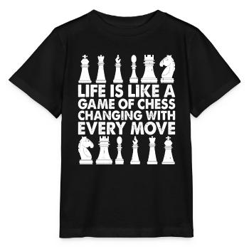 Life Is Like A Game Of Chess 4 - Stanley/Stella MINI CREATOR Kids’ T-Shirt - black - Front - Mikhail (115cm)