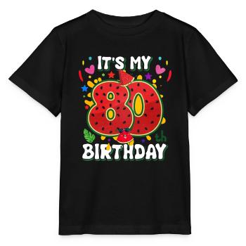 80e anniversaire de la pastèque - T-shirt bio MINI CREATOR Stanley/Stella Enfant - noir - Devant - Mikhail (115cm)