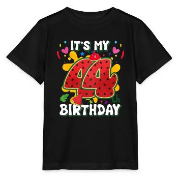 44. Geburtstag Wassermelone - Stanley/Stella Kinder T-Shirt MINI CREATOR  - Schwarz - Vorne - Mikhail (115cm)