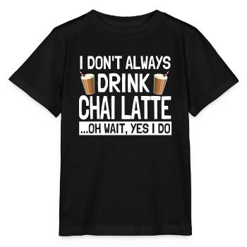 Chai Latte Spruch Indien Gewürzter Chai Tee - Stanley/Stella Kinder T-Shirt MINI CREATOR  - Schwarz - Vorne - Mikhail (115cm)