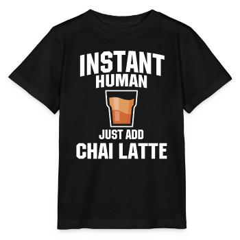 Chai Latte Liebhaber Humor - Stanley/Stella Kinder T-Shirt MINI CREATOR  - Schwarz - Vorne - Mikhail (115cm)