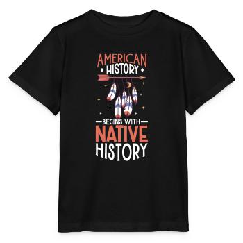 Aborigènes indiens Histoire des peuples autochtones - T-shirt bio MINI CREATOR Stanley/Stella Enfant - noir - Devant - Mikhail (115cm)