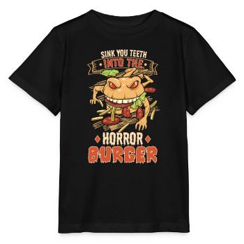 Horror Burgers Fast Food Halloween Scary Food Monste - Stanley/Stella MINI CREATOR Kids’ T-Shirt - black - Front - Mikhail (115cm)