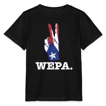 Fière fierté latino-portoricaine Latina Wepa - T-shirt bio MINI CREATOR Stanley/Stella Enfant - noir - Devant - Mikhail (115cm)