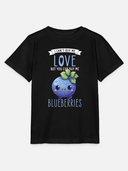 Blaubeere Kawaii - Stanley/Stella Kinder T-Shirt MINI CREATOR  - Schwarz