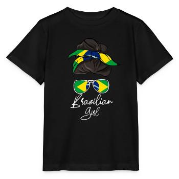 Brazil - Stanley/Stella MINI CREATOR Kids’ T-Shirt - black - Front - Mikhail (115cm)