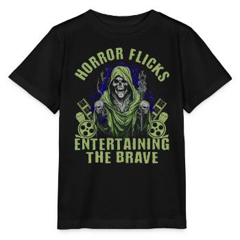 Zombie Horror Horror Film Festival + Halloween - Stanley/Stella MINI CREATOR Kids’ T-Shirt - black - Front - Mikhail (115cm)